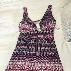 Loveappella-Carlota Multi Chevron Print Maxi Dress